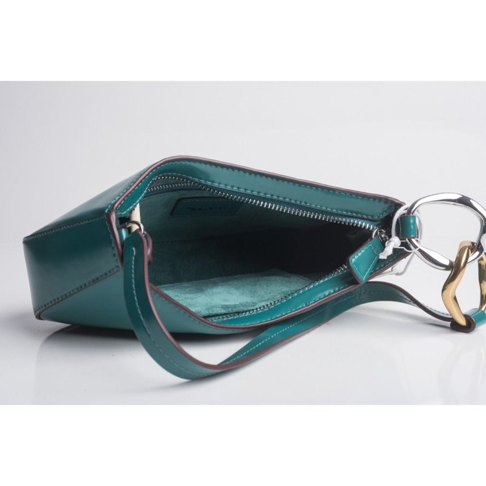 Staud Womens Ollie Shoulder Bag Purse Handbag Coastal Green Leather NWT - Picture 5 of 6
